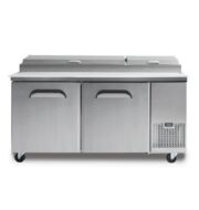 Bromic Pizza Prep Fridge – 2 Doors – 1702mm – 9 Pans PP1700