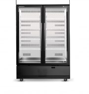 Skope BME1200N-AC 2 Glass Door Display or Storage Fridge, Lit Sign