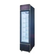 Slimline One Door Black Display Freezer