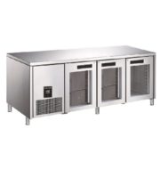 Glacian BCG61885 Slimline 660mm Deep 3 Door Glass Under bench Fridge