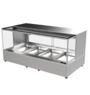 Woodson Heated Square Glass Chicken Display W.HFHSQ24