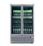 Bromic Upright Display 2 Door Flat Glass Fridge GM1100S-NR 1126L