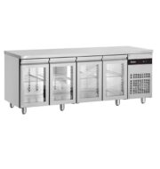 Inomak UBI7224G Undercounter Fridge 4 Door – Glass