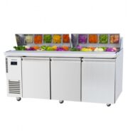 Skipio Salad Side Prep Table with Hood Lid SHR18-3